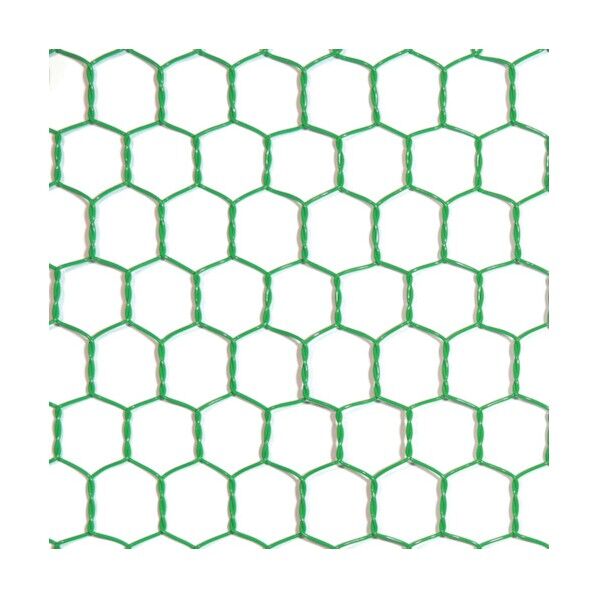 ビニール 亀甲金網 グリーン #20(0.85mm)x16mm / 910mmx30M 10160227 1巻