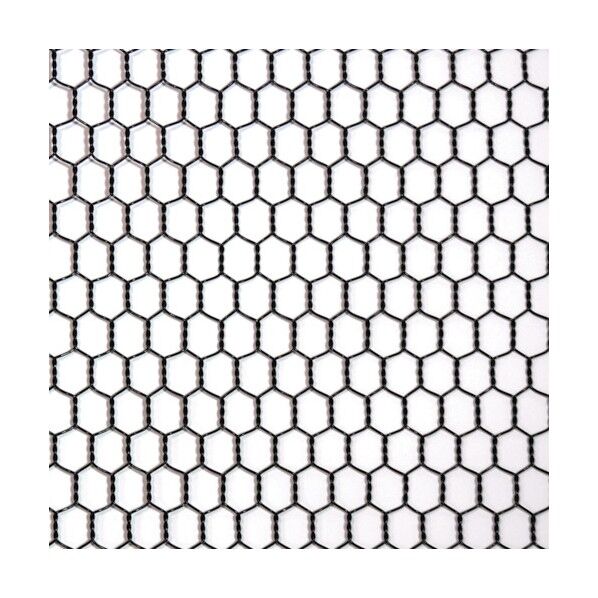 ビニール亀甲金網 ブラック #20(0.85mm)x10mm / 450mmx1M 10160142 1巻