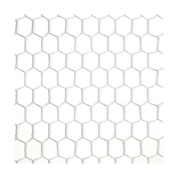 ビニール 亀甲金網 ホワイト #20(0.85mm)x10mm / 450mmx1M 10160144 1巻