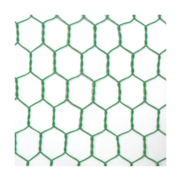 ビニール 亀甲金網 グリーン #18(1.15mm)x26mm / 610mmx30M 10160211 1巻