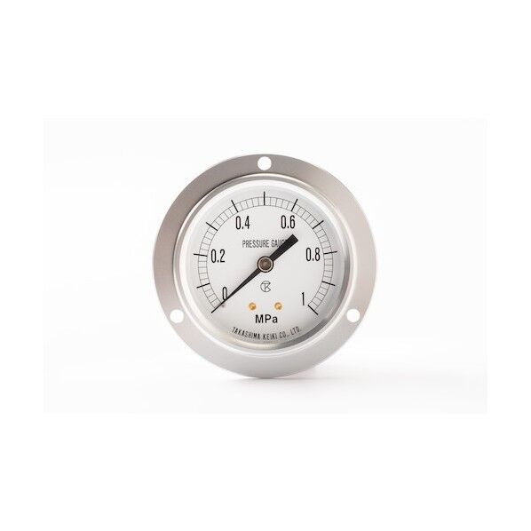 一般圧力計(D枠埋込形・縁あり・φ60)圧力レンジ0.0～1MPa G1/4 1015110 1点