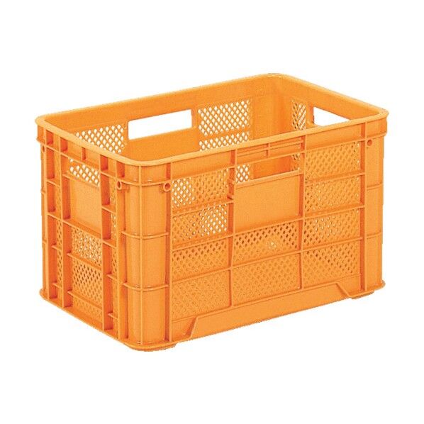 スタッキングコンテナー 104842 サンテナーB#50T 4持手、4印刷面 オレンジ