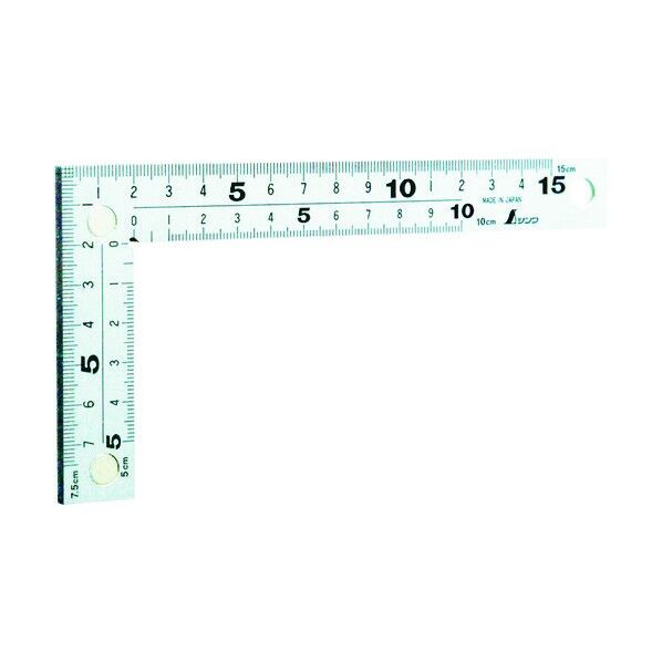 シンワ曲尺厚手広巾シルバー15cm表裏同目マグネット付 10435 1点