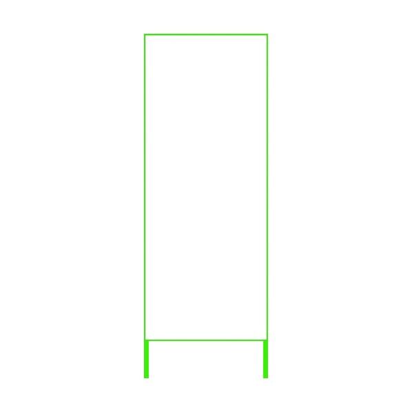 SL立看板 無地白板鉄板 25角鉄枠付 1400×550 1101010515 1台