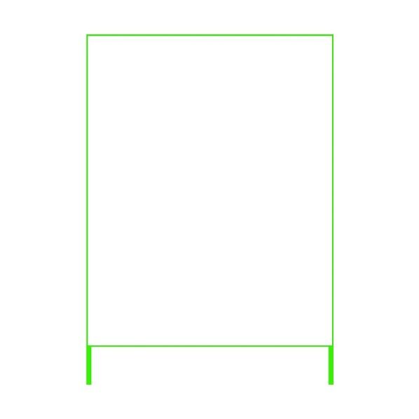 SL立看板 無地白板鉄板 25角鉄枠付 1400×1100 1101010615 1台