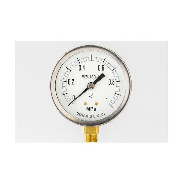 密閉形圧力計(A枠立型・φ60)圧力レンジ0.0~0.1MPa G1/4 1111010 1点