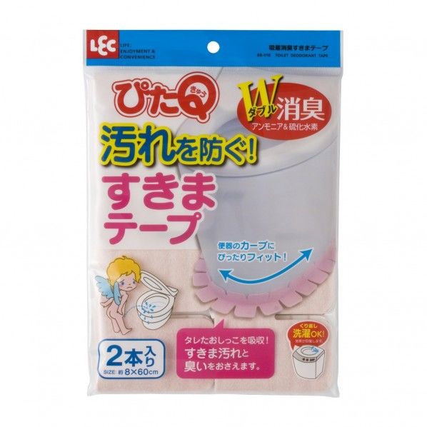 ぴたQ 吸着消臭すきまテープ ピンク 幅60×奥行8×高さ0.3cm BB-010 1個