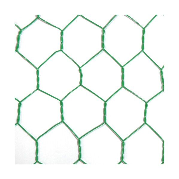 ビニール 亀甲金網 グリーン #18(1.15mm)x40mm / 1500mmx30M 10160288 1巻