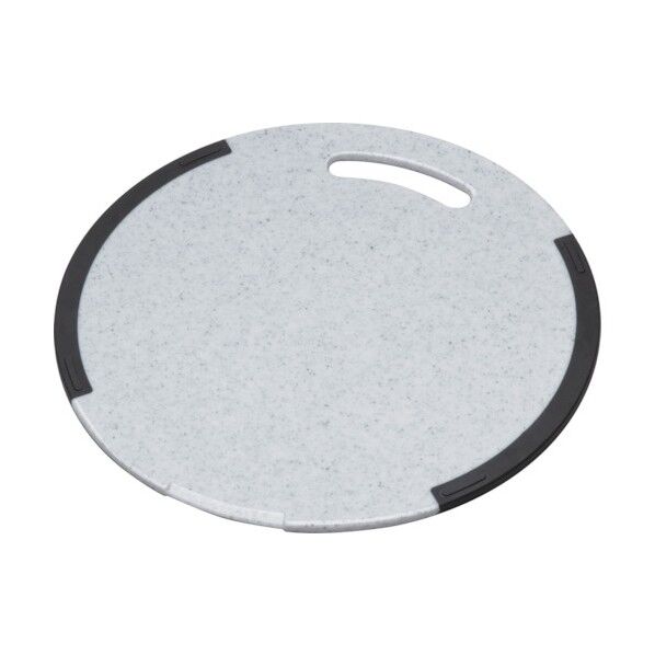 おこしやすいラバー付耐熱抗菌まな板丸35 石目調 04406 1枚