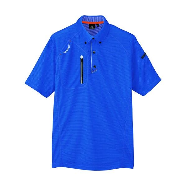 半袖ボタンダウンポロシャツ（男女兼用） 006ロイヤルブルー 5L 10605 1