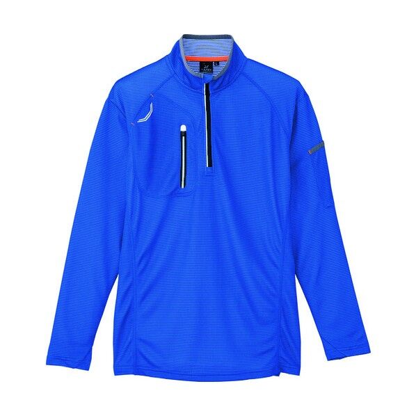 長袖ハーフZIPシャツ（男女兼用） 006ロイヤルブルー 4L 10606 1