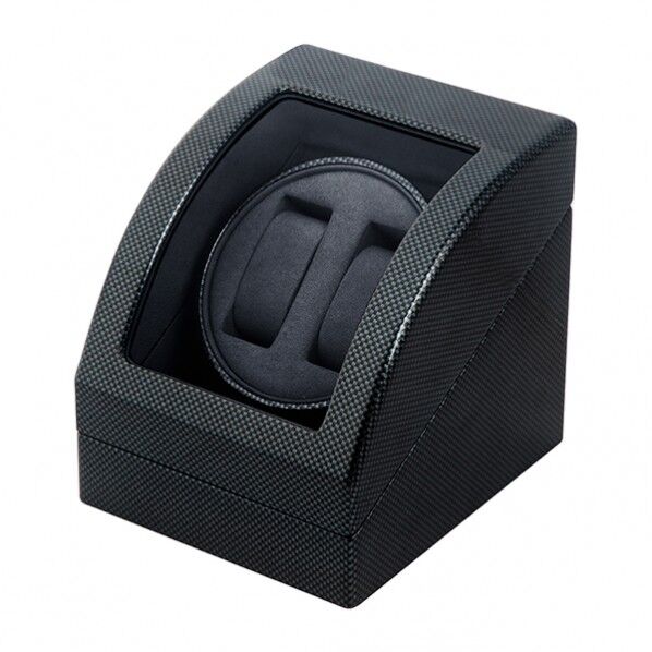 2連ワインディングマシーン(カーボン仕様) ブラック&カーボン調 横17cm・奥行19.5cm・高 18.5cm LU23001CB 1個