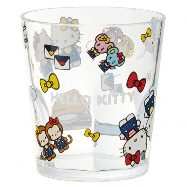 ハローキティー デニム アクリル コップ 直径8.1×高さ9cm KSA4 1個