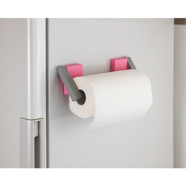 キッチンペーパーホルダー ピンク (片側)76×17.5×96mm FK-PP 1個