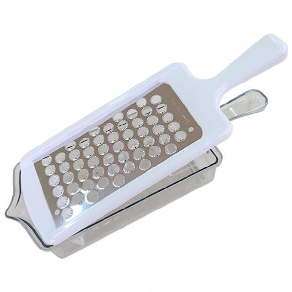 ステンレス製おろし器 おろしぼり ホワイト 幅5.5✕奥行3✕高さ1cm BOLA101 1個