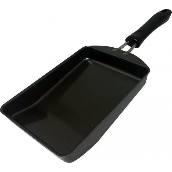倭 鉄製エッグパン 内寸幅14.3×奥行22.5cm 1個