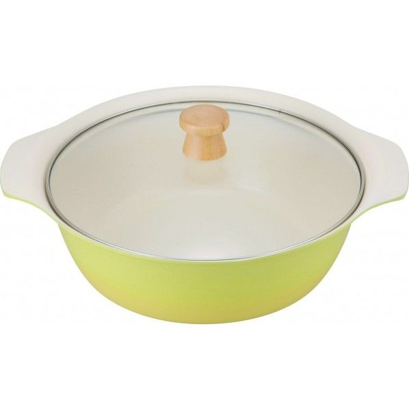 ベジート 卓上鍋 オリーブグリーン 縦270×横270×高さ150mm RA-9168 1個