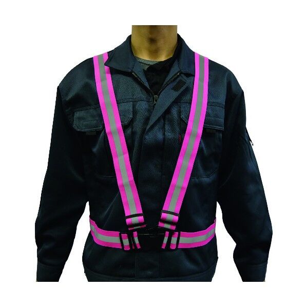 高輝度安全伸縮ベスト ピンク 1125120000 1着
