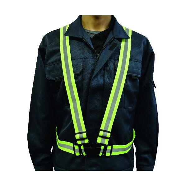 高輝度安全伸縮ベスト 蛍光イエロー 1125120003 1着
