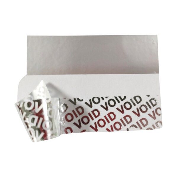 セキュリティシール 長方形 100片(縦x横)15x50mm VOIDシール 11398-100 1点