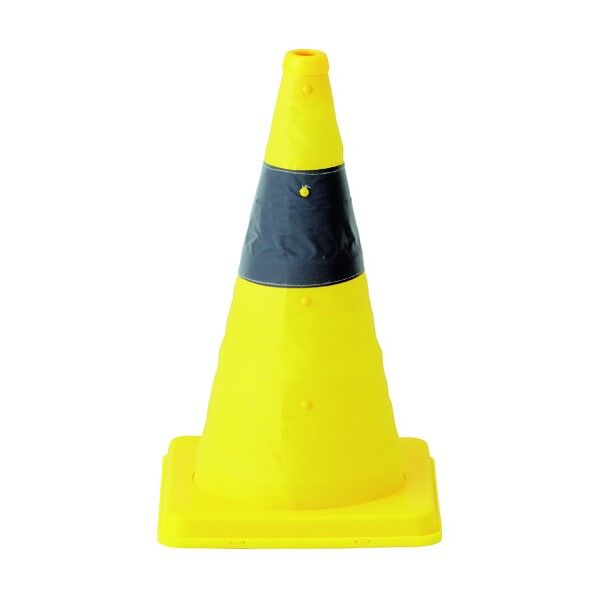 伸縮式三角コーン 伸縮コーン‐Y(小)反射材付 高さ410mm(ベース245mm角) 116204 1個