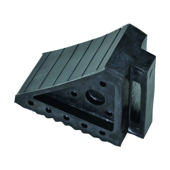 緑十字 タイヤストッパー 乗用車用(2t車迄) H145×W100×D195mm 合成ゴム製