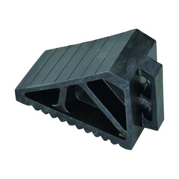 緑十字 タイヤストッパー 大型車用(10t車迄) H175×W120×D270mm 合成ゴム製