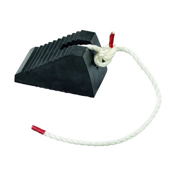 タイヤストッパー(輪止め) 乗用車用(2t車迄)タイヤストッパー4 ロープ0.95m付き 120004 1個