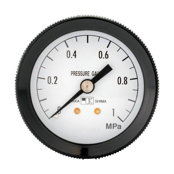 プラスチック圧力計(D枠埋込型・φ50) 圧力レンジ0.0~0.16MPa G1/4 1205016 1点