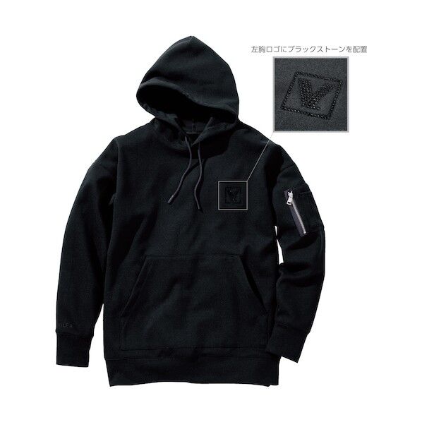 オーバーサイズフーディー F クリスタルブラック 122-F-99 1点