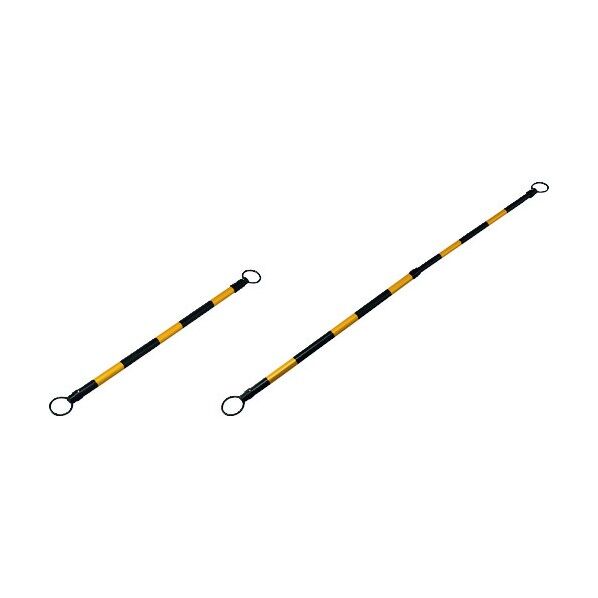 トラ柄コーンバー(伸縮タイプ)スライドバーTR 40.5(35)mmΦ×1.3～2m 122335 1個