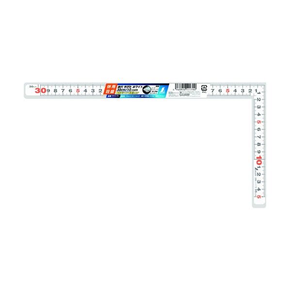 曲尺 平ぴた ホワイト 併用目盛 11179 1点
