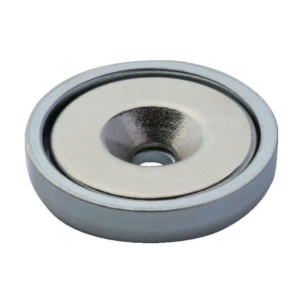 ネオジム磁石 丸型 キャップ付 ストレート穴 NCC-25R 11NCC25R4519 1点