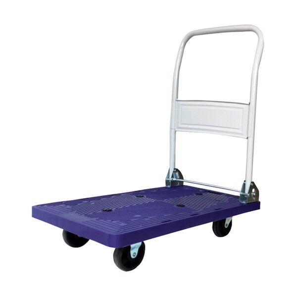 セーフラン安全用品 折りたたみ式樹脂台車 荷台寸法440×690mm 均等荷重150kg 12600-J 1点
