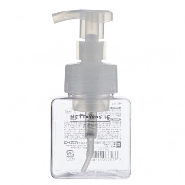 ネトヨン・レ スプレーボトル スクエア 泡タイプ クリア 6.7×6.7×13.8cm ND-4341 1個