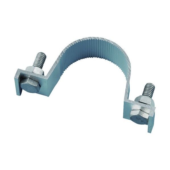 平リブ用取付金具 丸型ポール/片面表示用 金具605U‐S アルミ製 137802 1個