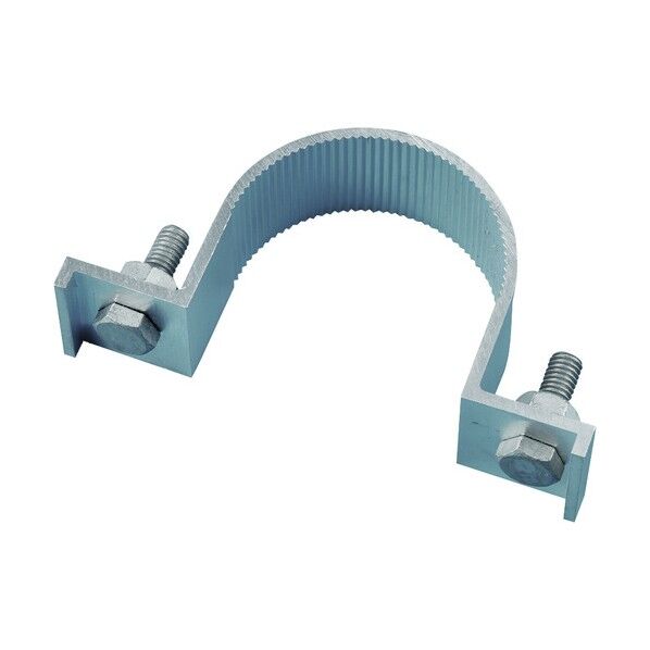 平リブ用取付金具 丸型ポール/片面表示用 金具763U‐S アルミ製 137803 1個