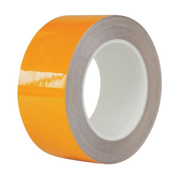 再帰反射ラインテープ 幅50mm×22m 黄