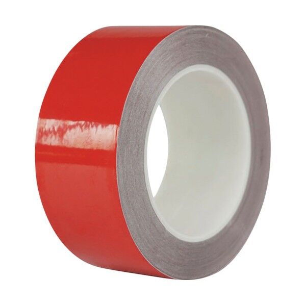 再帰反射ラインテープ 幅50mm×22m 赤 14204 1点