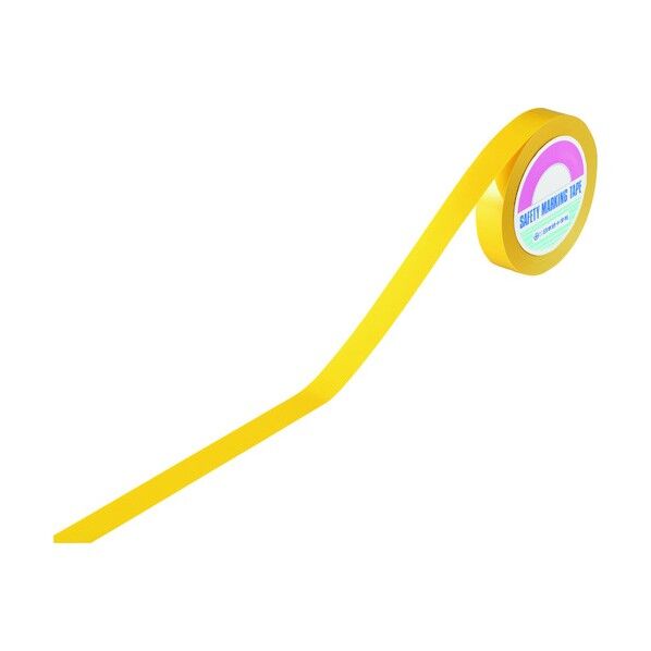 ガードテープ(ラインテープ)GTH‐251Y 再はく離タイプ 黄 25mm×100m 149013 1個