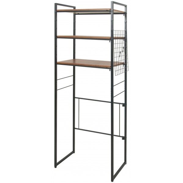 ランドリーラック ブラック 幅65〜90×奥行き40×高さ190.5cm SH-X6590 1個