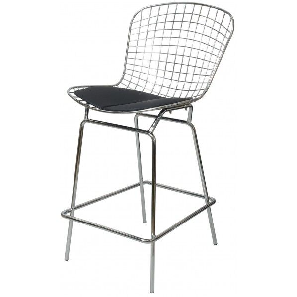 ワイヤーバーチェア ブラック 幅約52×奥行約60.5×高さ約103 PCX-020 1個