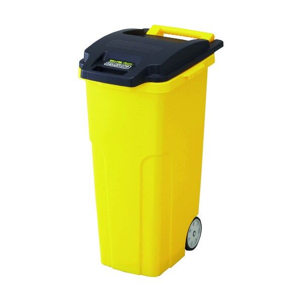 キャスター付ダストボックス 容量70L キャスターペール70Y 黄 834×388×575mm 146115 1点