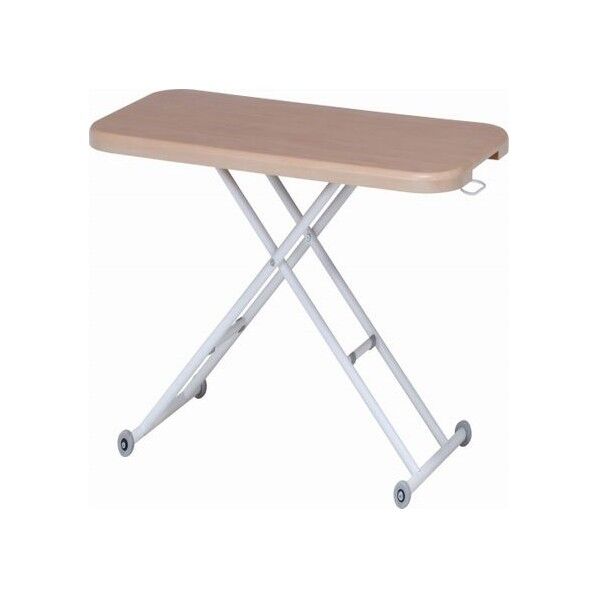 ガス昇降フリーテーブル ワイド ナチュラル 便利グッズ(文具・OA機器) 74711 HK-5011-527 NA 1台