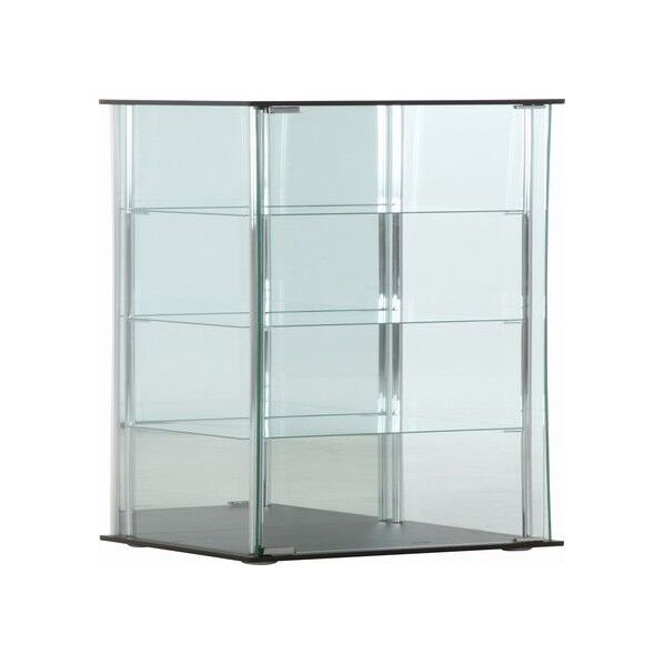 ガラスコレクションケース 4段(背面ミラー付き)
