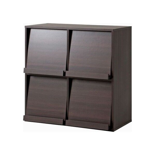 ディスプレイラック 4マス ダークブラウン アタッシュケース 86032 DP8085BR 1台