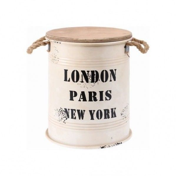 ブリキスツール Φ27xH41cm