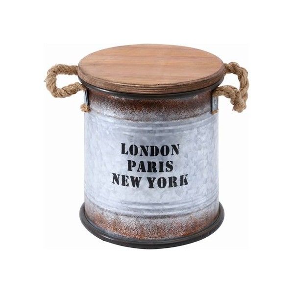 ブリキスツール Φ25xH26cm