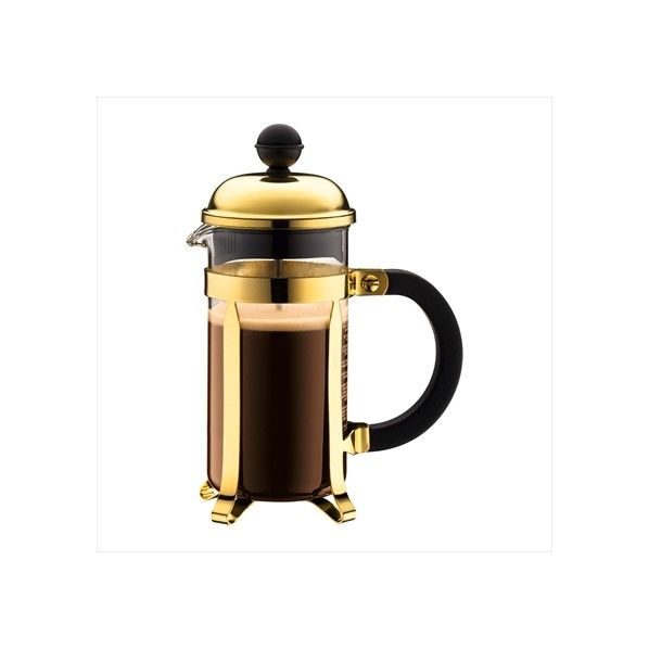 シャンボール フレンチプレスコーヒーメーカー0.35L(ゴールド) ゴールド 幅13.6x奥行8x高さ18.4cm 5870-000961 1個
