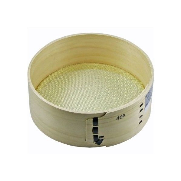 国産ヒノキ 丸フルイ 真中 40目 21cm 1個